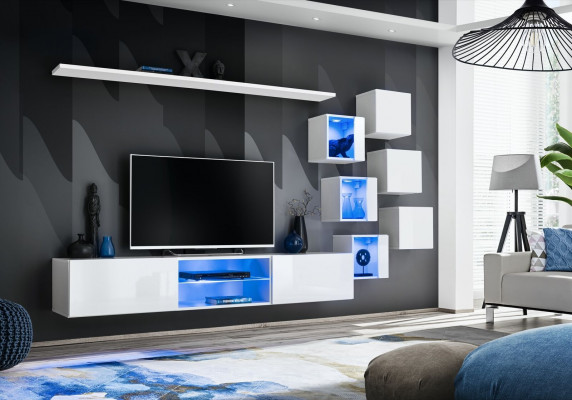Luxus Wohnwand Einrichtung Neu Möbel Wandschrank Wohnzimmermöbel Komplett  Luxus stěnová dlažba Nabídky Nové Nábytek Stěnná skříň Obývací pokoj Nábytek Kompletní