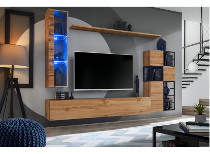 Dřevěný nábytek Braun Design stěna s TV stojanem nábytek obývací pokoj souprava