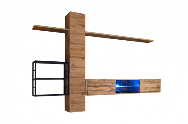 Luxus skříň zeď Nábytek Vybavení Obývací pokoj nábytek Hnědý 3x Stěnné regály