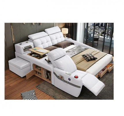 Multifunkční designová postel Big umělá kůže Hotel Polster 180x200 postel Nový