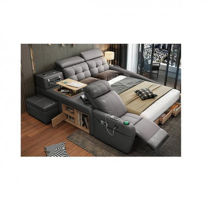 Multifunkční designová postel Big umělá kůže Hotel Polster 180x200 postel Nový