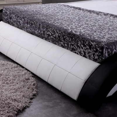 Návrh postele Velké postele Kožené hotelové postele 180x200 Polstrování Multifunkční regál