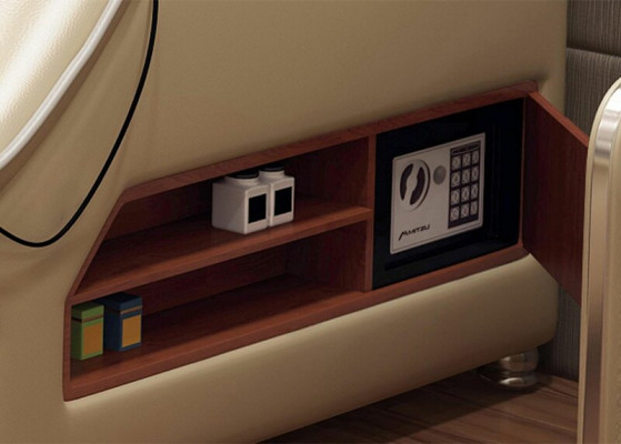 Multifunkční postel Moderní hotelové postele Manželská postel USB Sound 180x200.