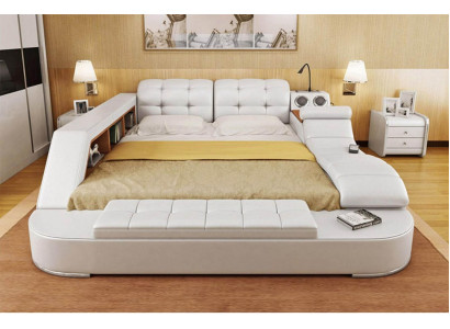 Chesterfield Dvoulůžková Luxusní Designová Postel 180x200 Nová Multifunkční Postel