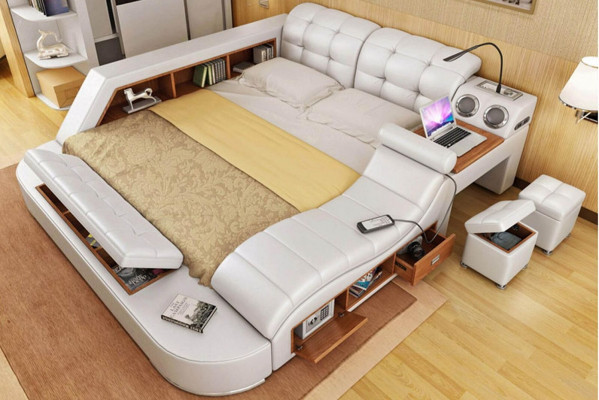 Chesterfield Dvoulůžková Luxusní Designová Postel 180x200 Nová Multifunkční Postel