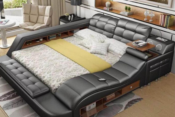 Chesterfield Dvoulůžková Luxusní Designová Postel 180x200 Nová Multifunkční Postel