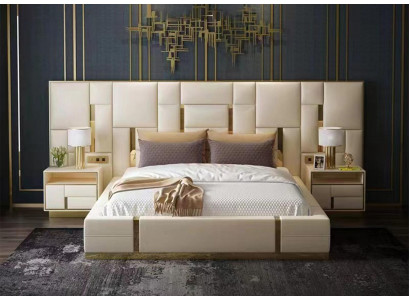 Kompletní ložnice nábytek set 3 dílný. Design nábytek noční stolky postele