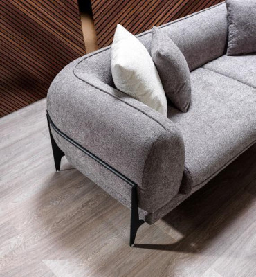 Wohnzimmermöbel Luxus Dreisitzer Sofa Stoffmöbel Moderne Couchen Edelstahl
