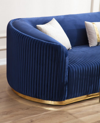 Moderní sedací souprava třísedadlová křeslo Nerezový nábytek Luxus Set Design