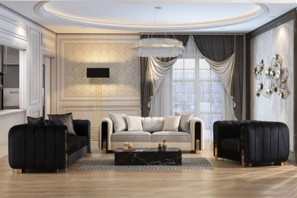 Černá křesla křeslo Luxus design obývací pokoj křeslo Moderní jednolůžko