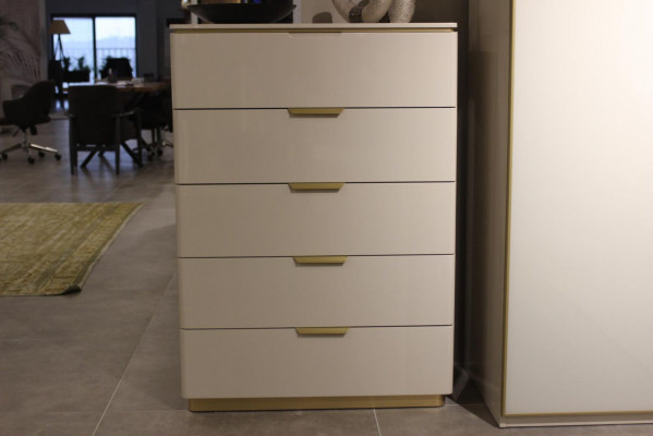 Návrh nábytku ložnice Luxus komoda s 4 šuplíky Dřevěná skříň Nová