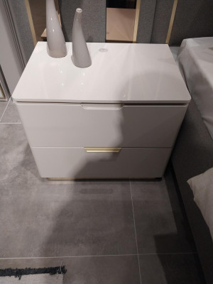 Postel 2x noční stojan 3 kusy Ložnice manželská postel Design Nábytek Dřevo Nový Set