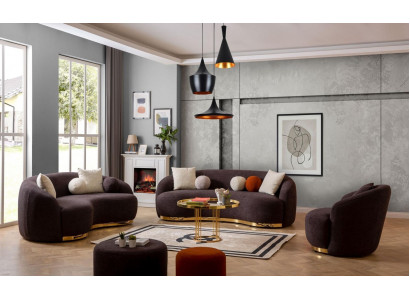 Styl Obývací pokoj Set gauč designér sedací souprava 4+3+1 sedadlo nábytek