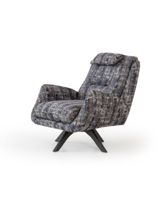 Sessel Modern Grau Wohnzimmer Sitzmöbel Textil Luxus Design Möbel Lounge Club