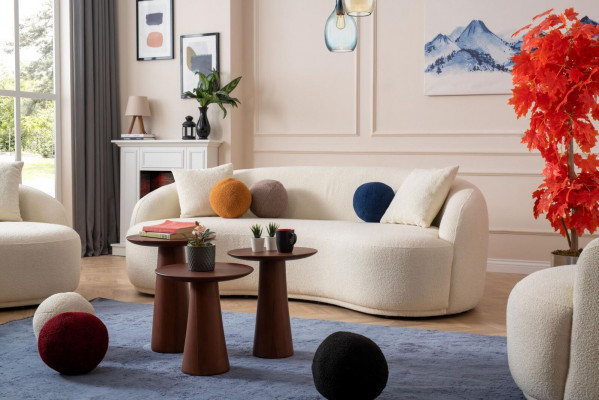 Obývací pokoj Set 3 ks. Designer pohovka garnitura 4+3+1 sedadlo obývací souprava