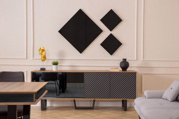 Jídelní sada jídelní stůl 4x židle lavice příborník jídelní skupina 3x zrcadlo 10 ks