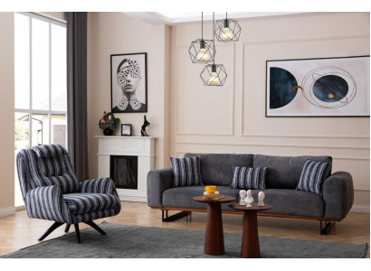 Moderní obývací pokoj set 2 kusy Luxusní sedací souprava 3+1 sedačky Nábytek