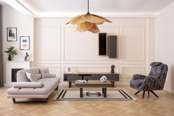 Designová sedací souprava Kavát kov Sofá 6dílná sada obývacího pokoje Luxusní nábytek