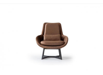 Návrhářské křeslo 1místné umělé kůže Pohovka Polstrování křesla Design hnědá.