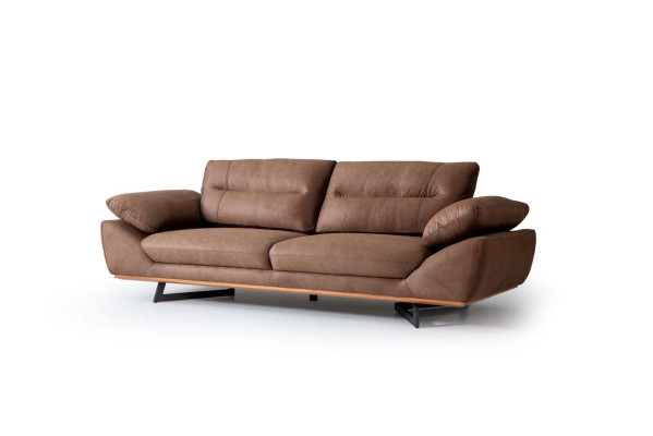 Moderní designová pohovka 3místná 240cm xxl Pohovka čalouněná Pohovky Design Hnědá