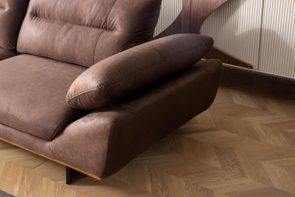 Moderní designová pohovka 3místná 240cm xxl Pohovka čalouněná Pohovky Design Hnědá