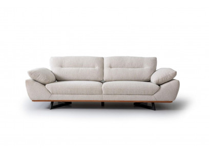 Komfortní designová pohovka 3 místná pohovka potahové pohovky design bílý v obývacím pokoji