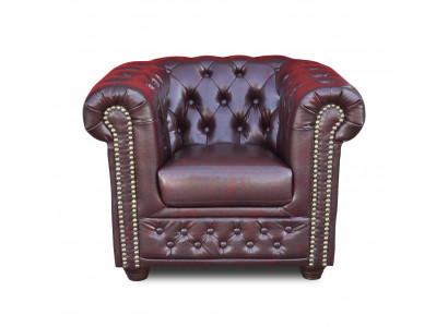 Chesterfield křeslo, televizní gauč, 1-místná pohovka, látková textilní sedací souprava.