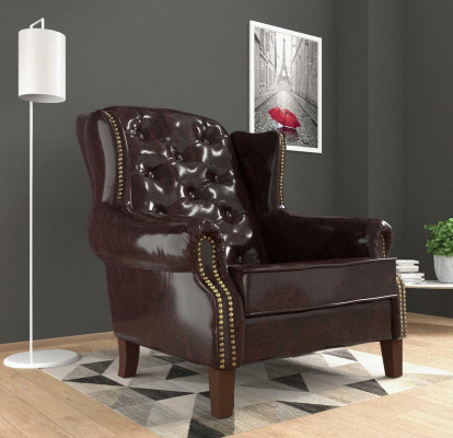 Design křeslo kožené luxusní televizní relaxační gauč jednomístná pohovka salónek klub
