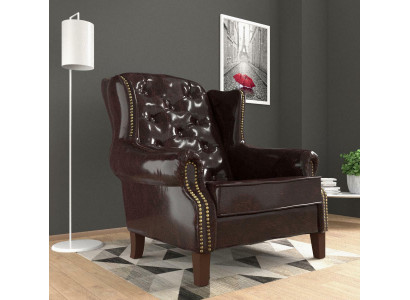 Design křeslo kožené luxusní televizní relaxační gauč jednomístná pohovka salónek klub