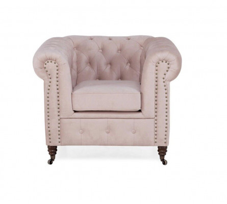 Noble Design Chesterfield polstrovaný křeslo TV sedadlo klubová salónní textilie
