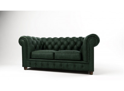 Chesterfield Luxus 2-místný gauč Potahová sedací souprava ze žíněné látky nová