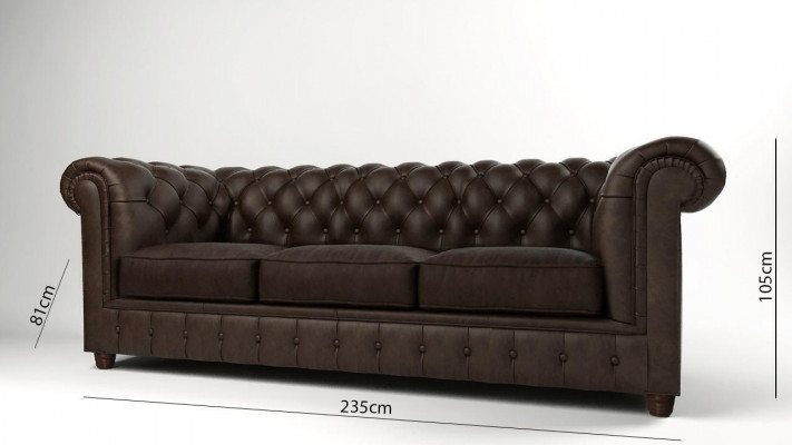 Klasická pohovka Chesterfield Sofa 3místná pohovka Pohovky Polštáře Třímiestný
