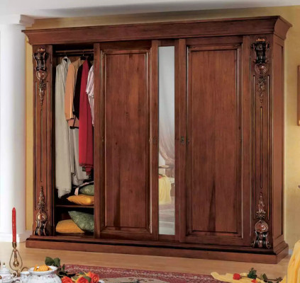 Ložnice Šatní skříň Nábytek Luxus Masiv dřevo Skříně Design Nový.