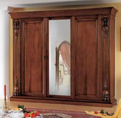 Ložnice Šatní skříň Nábytek Luxus Masiv dřevo Skříně Design Nový.