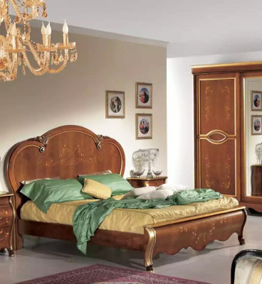 Kompletní ložnice Set postel 2x noční stolky šatní skříň komoda