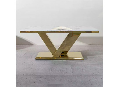 Obývací pokoj Návrhář nábytku nerezový stůl Stůl ze zlata Moderní stoly