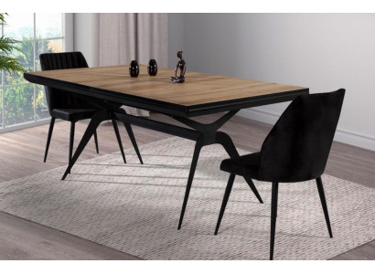 Luxus jídelní stůl Rozkládací designový kuchyňský stůl Dřevo hnědý stůl