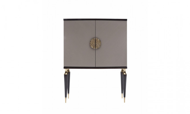 Šatník na baru Bar Naruž Dubový šatník Sivý Drevený obytný Drink Luxury