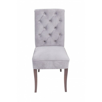 Exkluzivní šedý Chesterfield židle Luxusní jednosed Designer jídelní židle