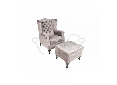 Stolička Beige Designer Luxus Stolička Polštář Sedák Textil Odpočinek Přistávající Sofa