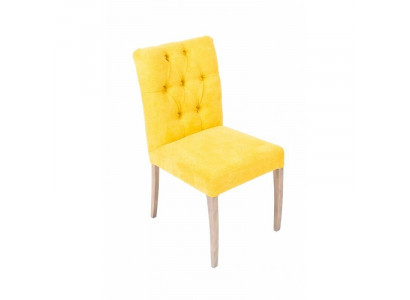 Designer žluté židle Chesterfield set židlí Hotel - Set 4ks