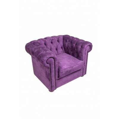 Chesterfield křeslo gauč polstrovaný 1-sedačka samet design gaučů pohovek.