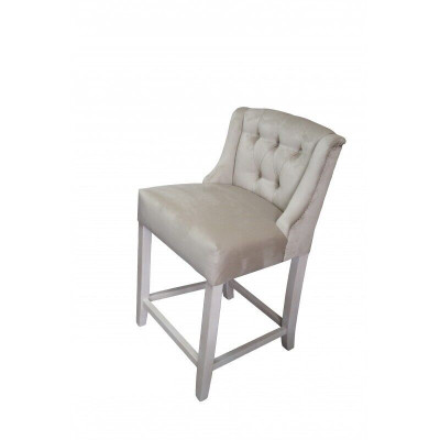 Exkluzivní sada 4 Chesterfieldských barových židlí s látkovým potahem designéra x4
