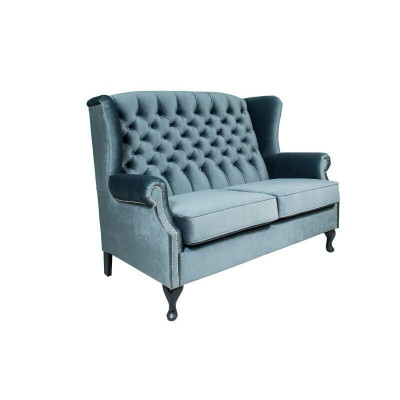 Pohovka 2místná Chesterfield design v luxusním provedení, křeslo s ušákem