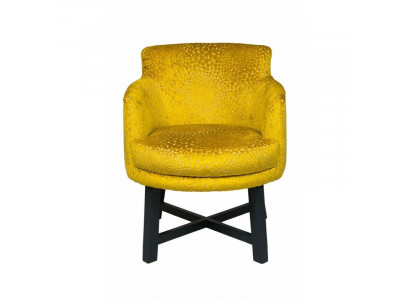 Designové židle Chesterfield s potahem z textilu pro hotelovou skupinu 4 kusy.
