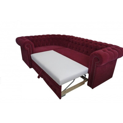 Rohová sedací souprava Chesterfield vyplněná sametovým čalouněním sedadla sofa v rohu