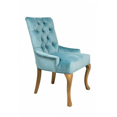 Moderní světle modrý Chesterfield sedací souprava Designer křesla Luxusní sedací nábytek.