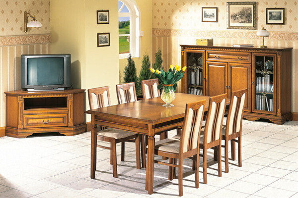 Klasický komodní skříň Sideboard s masivními koloniálními nábytky OK4
