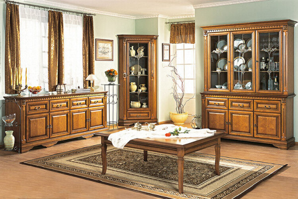 Klasický komodní skříň Sideboard s masivními koloniálními nábytky OK4