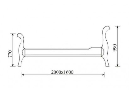 Skutečné dřevo Masivní Koloniální styl Postel 160/180x200cm Postele Manželská postel Nová品肖